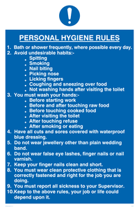 MH211: personal hygiene rules