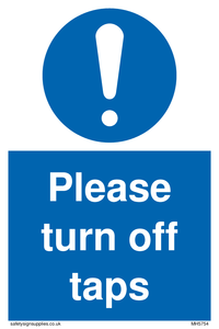 MH5754: Please turn off taps