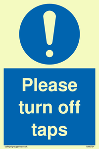 MH5754: Please turn off taps