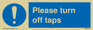 MH5754: Please turn off taps