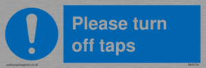 MH5754: Please turn off taps