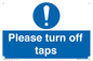 MH5754: Please turn off taps