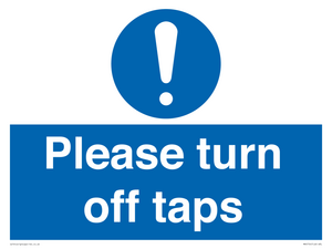 MH5754: Please turn off taps