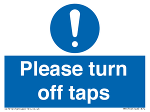 MH5754: Please turn off taps