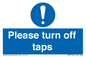 MH5754: Please turn off taps