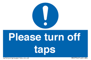 MH5754: Please turn off taps