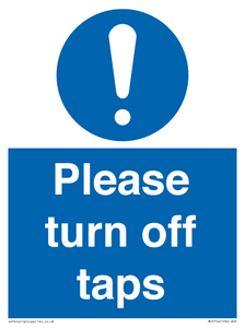 MH5754: Please turn off taps