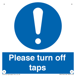 MH5754: Please turn off taps