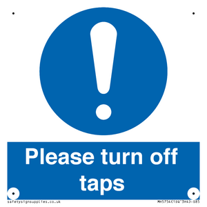 MH5754: Please turn off taps