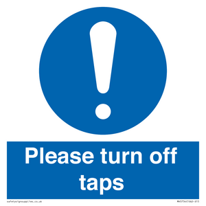 MH5754: Please turn off taps