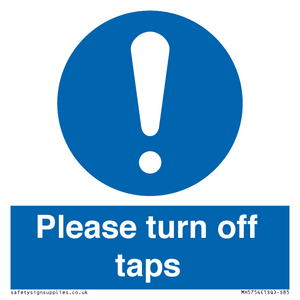 MH5754: Please turn off taps