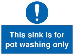 MH5836: This sink is for pot washing only
