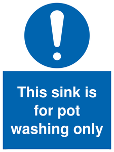 MH5836: This sink is for pot washing only