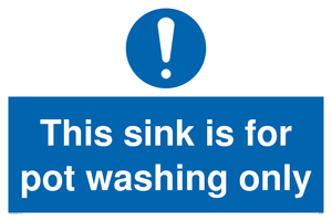 MH5836: This sink is for pot washing only