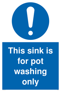 MH5836: This sink is for pot washing only