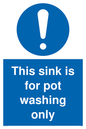 MH5836: This sink is for pot washing only
