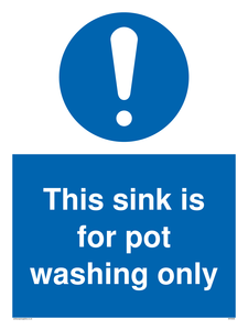 MH5836: This sink is for pot washing only