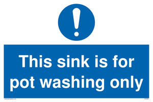 MH5836: This sink is for pot washing only
