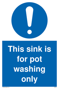 MH5836: This sink is for pot washing only