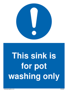 MH5836: This sink is for pot washing only