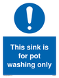 MH5836: This sink is for pot washing only
