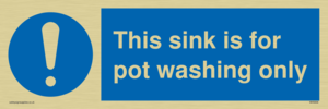 MH5836: This sink is for pot washing only