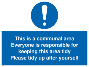 MH5939: This is a communal area. Everyone is responsible for keeping this area tidy.