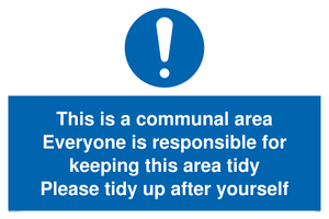 MH5939: This is a communal area. Everyone is responsible for keeping this area tidy.