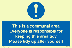 MH5939: This is a communal area. Everyone is responsible for keeping this area tidy.