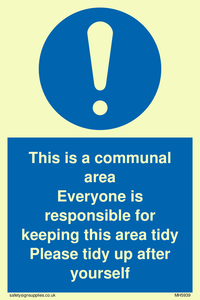 MH5939: This is a communal area. Everyone is responsible for keeping this area tidy.