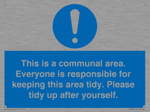 MH5939: This is a communal area. Everyone is responsible for keeping this area tidy.