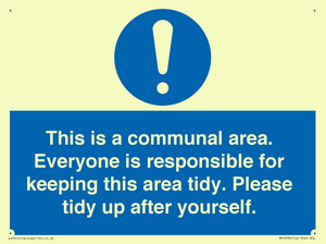 MH5939: This is a communal area. Everyone is responsible for keeping this area tidy.