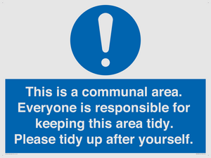 MH5939: This is a communal area. Everyone is responsible for keeping this area tidy.