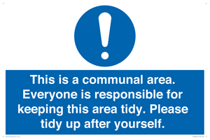 MH5939: This is a communal area. Everyone is responsible for keeping this area tidy.