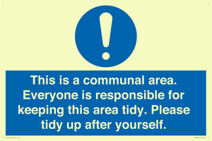 MH5939: This is a communal area. Everyone is responsible for keeping this area tidy.