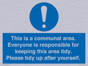 MH5939: This is a communal area. Everyone is responsible for keeping this area tidy.