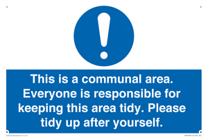 MH5939: This is a communal area. Everyone is responsible for keeping this area tidy.