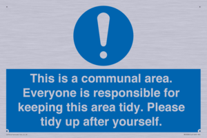 MH5939: This is a communal area. Everyone is responsible for keeping this area tidy.
