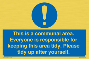 MH5939: This is a communal area. Everyone is responsible for keeping this area tidy.