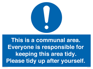 MH5939: This is a communal area. Everyone is responsible for keeping this area tidy.