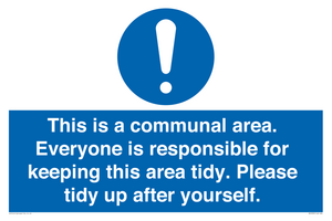 MH5939: This is a communal area. Everyone is responsible for keeping this area tidy.