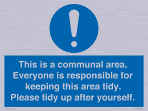 MH5939: This is a communal area. Everyone is responsible for keeping this area tidy.