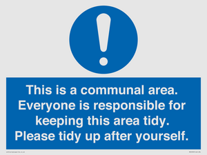 MH5939: This is a communal area. Everyone is responsible for keeping this area tidy.