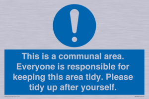 MH5939: This is a communal area. Everyone is responsible for keeping this area tidy.