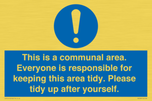 MH5939: This is a communal area. Everyone is responsible for keeping this area tidy.
