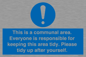 MH5939: This is a communal area. Everyone is responsible for keeping this area tidy.