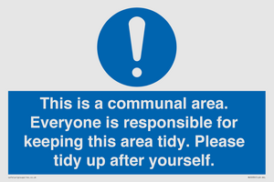 MH5939: This is a communal area. Everyone is responsible for keeping this area tidy.