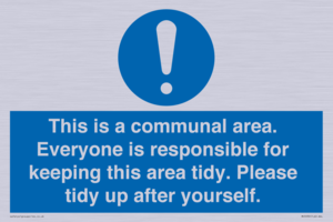 MH5939: This is a communal area. Everyone is responsible for keeping this area tidy.