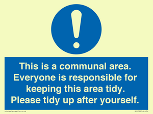 MH5939: This is a communal area. Everyone is responsible for keeping this area tidy.