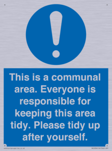 MH5939: This is a communal area. Everyone is responsible for keeping this area tidy.
